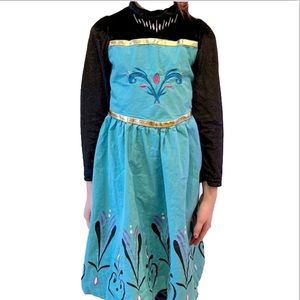 Elsa Coronation Dress Velvet Look Long Sleeves Size 6-7